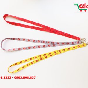 Dây đeo thẻ satin Brown 4