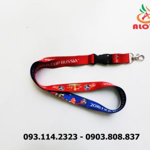 Alternative view of Dây đeo thẻ satin FIFA 2018