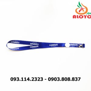 Dây đeo thẻ satin Compass English 5