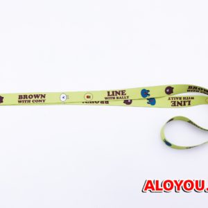Dây đeo thẻ satin Brown with Condy 2