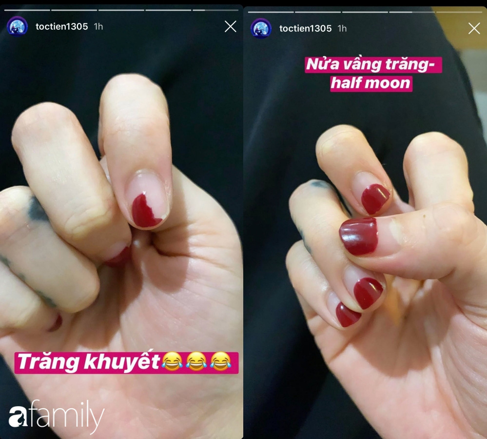 Tóc Tiên khoe bộ móng "trăng khuyết" và "nửa vầng trăng" khiến nhiều chị em đồng cảm 1 Tóc Tiên khoe bộ móng "trăng khuyết" và "nửa vầng trăng" khiến nhiều chị em đồng cảm 1
