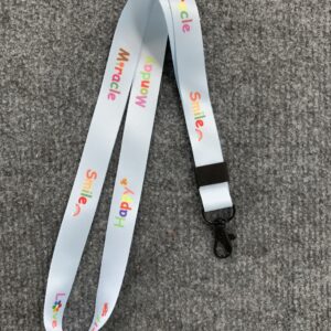 Alternative view of Dây đeo thẻ Smile Xanh Nhạt, Dây đeo thẻ Smile Xanh Nhạt + Bảng tên